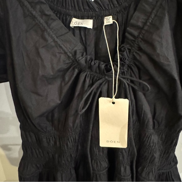 Doen Ischia Poplin Black Maxi Dress - Picture 8 of 14